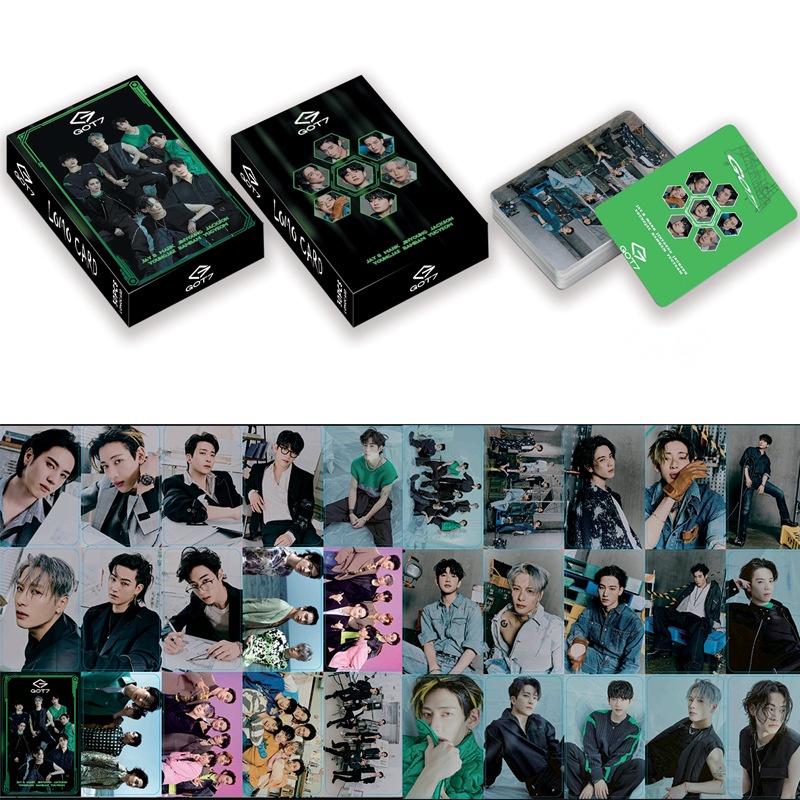 30 Pcs / box Kartu Lomo Foto Dua Sisi Desain Album GOT7