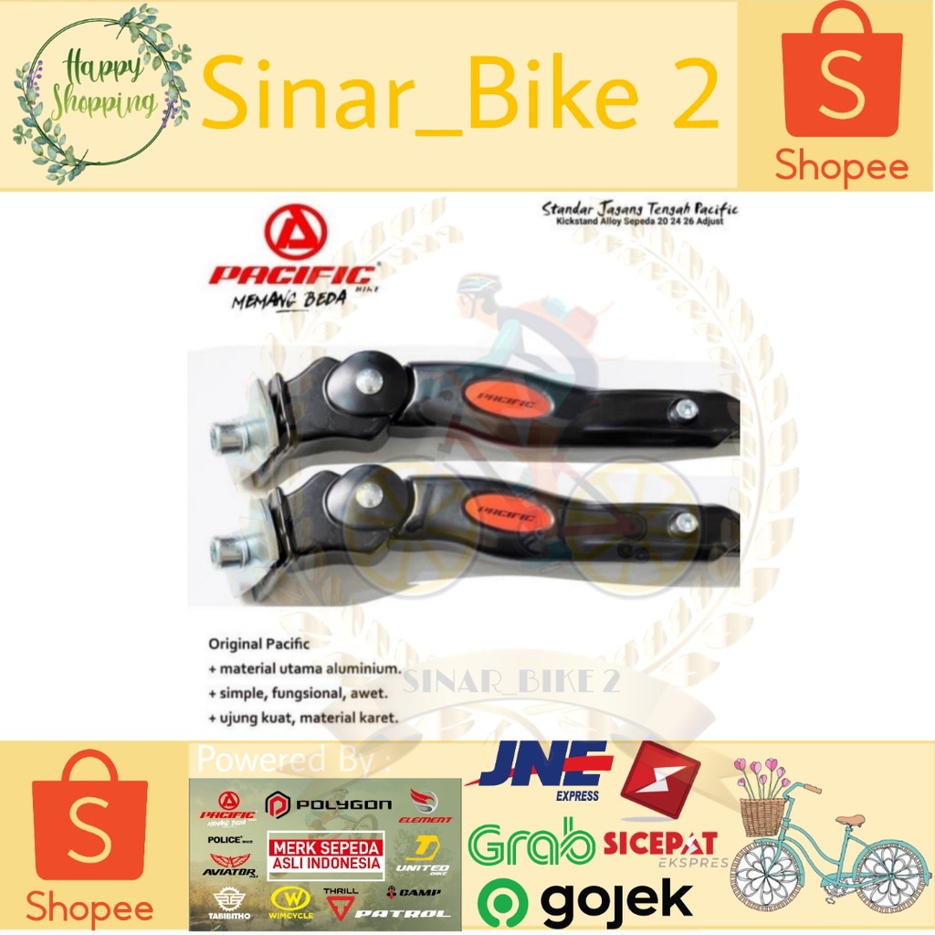 Standar Tengah Pacific Alloy Bisa Untuk Bmx,Mtb,Balap