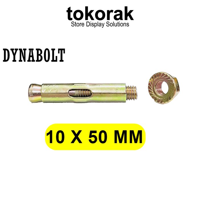 DYNABOLT 10 X 50 MM ANCHOR BAUT BETON - ANGKUR BOLT - DYNA DINABOLT