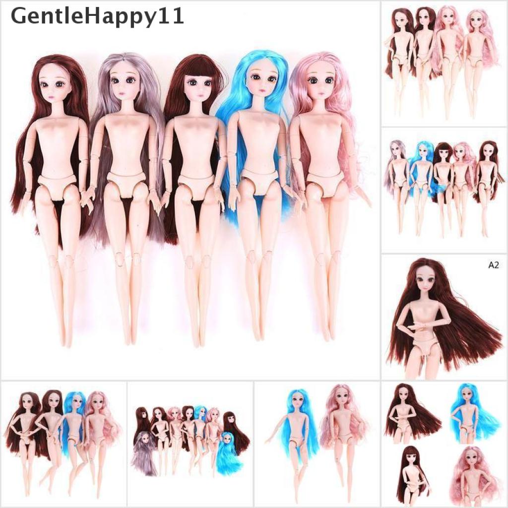 Gentlehappy 30 cm BJD Boneka Cantik Princess Dolls 20joint Moveable Nude Body DIY Hair Doll  Id