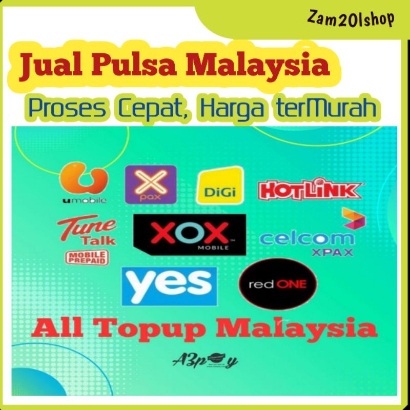 voucher, pulsa, reload Malaysia maxis digi umobil celcom XoX yes isi ulang pulsa