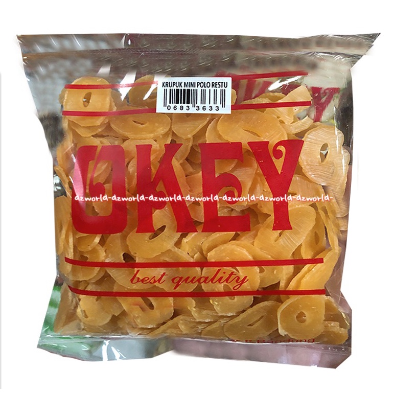 Okey Kerupuk Mini Polo Restu 200gr O Cracker Krupuk Bulat Kecil Lingkaran Siap Goreng Oke Crackers Ok Okay