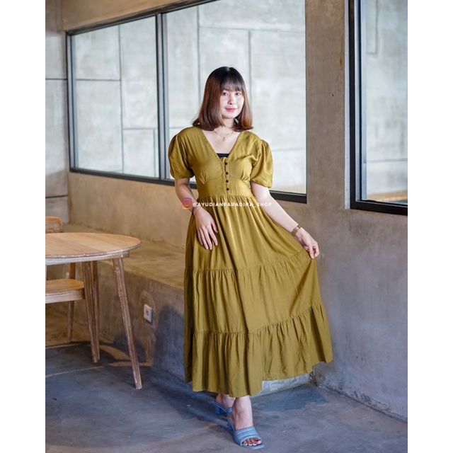 Longdress Caira Lengan Pendek