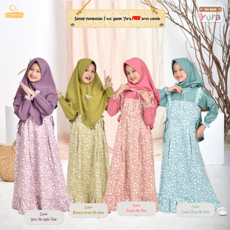 SALE Set Gamis Yura by OIDOKIDS