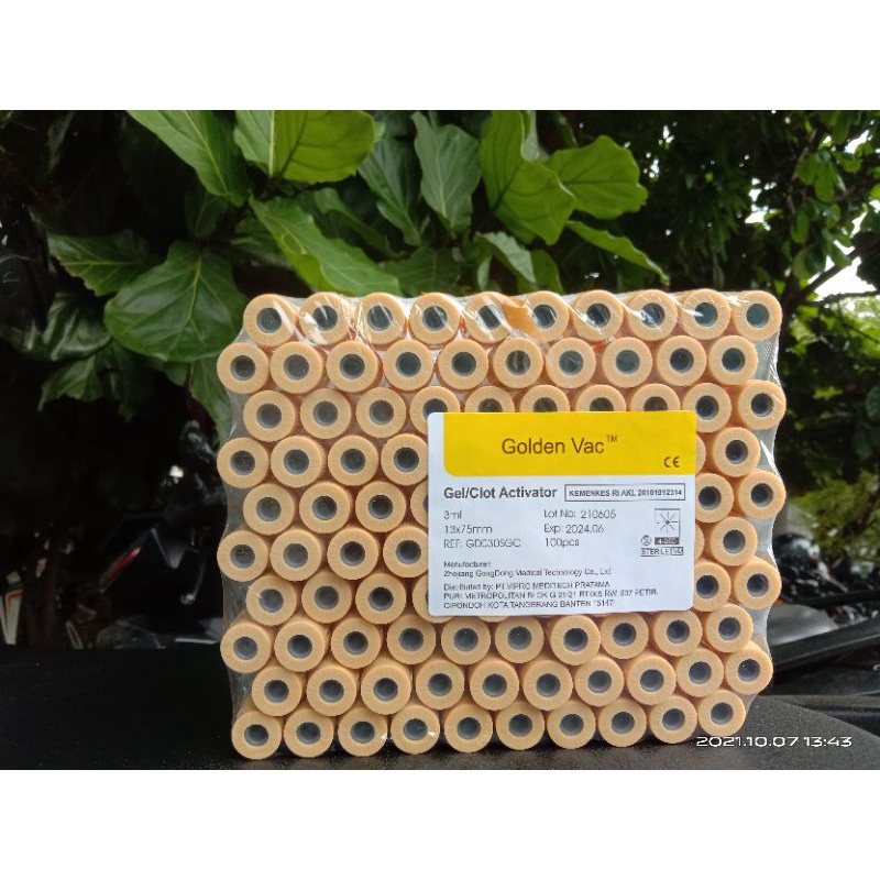 Tabung PRP Gel Clot Activator 3ml Plastik | Vacutainer SST 3ml