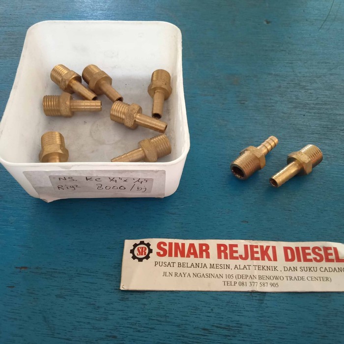 Napel Selang Nepel Selang 1/4 x 1/4 Drat Luar 1/4" Selang 1/4" Sachio