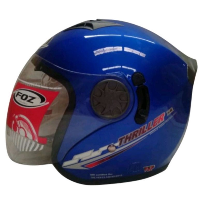Jual Helm Half Face Foz Thriller Solid Royal blue M dan L Shopee