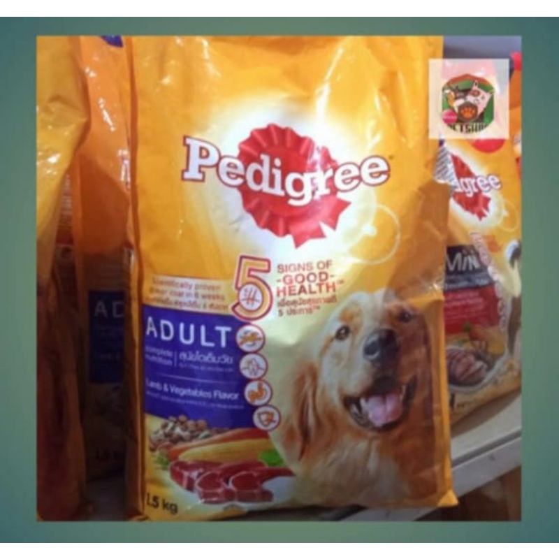 Makanan Anjing / Pedigree Adult Lamb &amp; vegetable 1,5kg