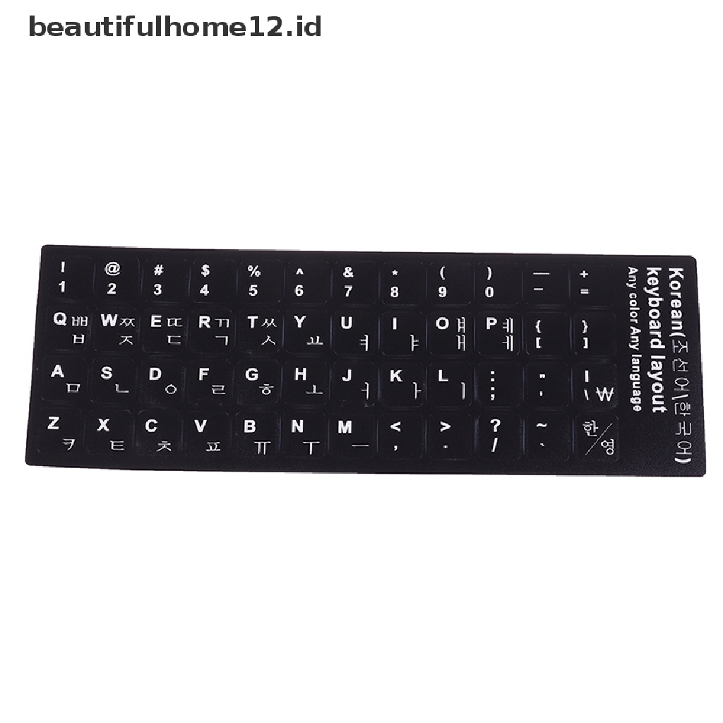 【beautifulhome12.id】 1Pc Korean KEYBOARD STICKER Printed Keyboard Protective Stickers .