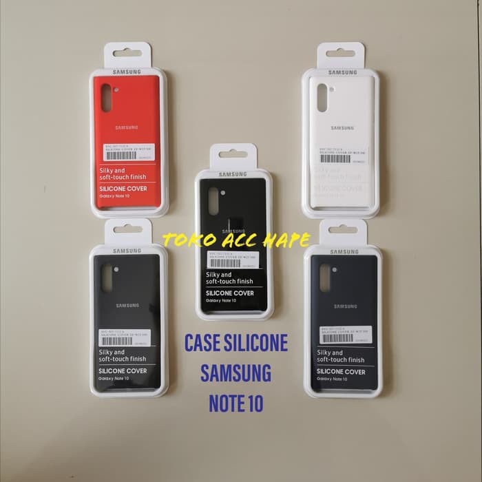 SILICONE CASE SAMSUNG NOTE 10 COVER SILIKON PREMIUM ORIGINAL TERMURAH