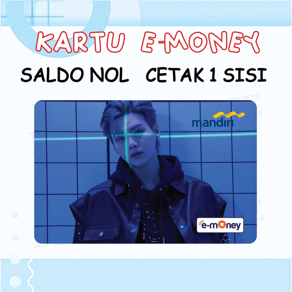 Kartu FLAZZ BCA gen 2 / MANDIRI E-money Foto SUGA Yoongi BTS PROOF Photo Concept Emoney Etoll Custom