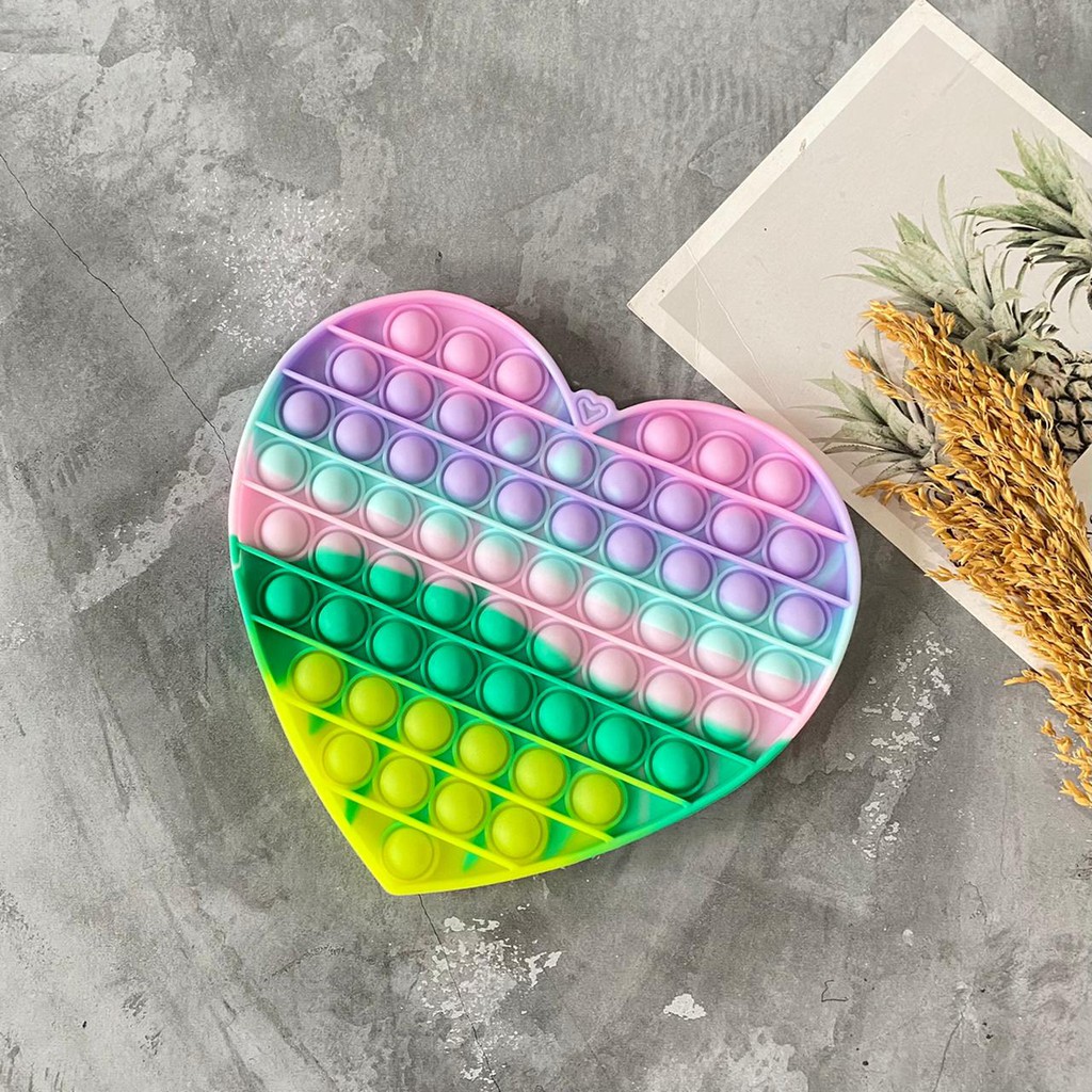 POP IT RAINBOW MAINAN SENSORY / MAINAN VIRAL POP IT RAINBOW JUMBO-LOVE MACARON JUMBO
