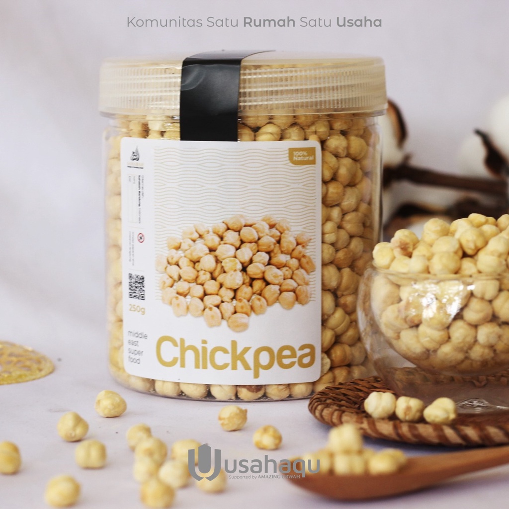 

Kacang Arab/ Chickpeas Garbanzo Natural Roast 250 gr Panggang Original