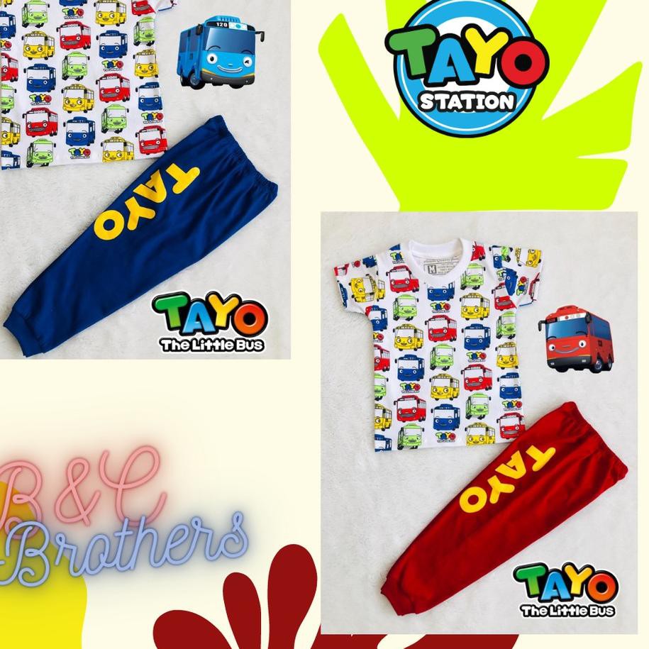 >748 Baju Setelan Anak Celana Panjang - Tayo ◈