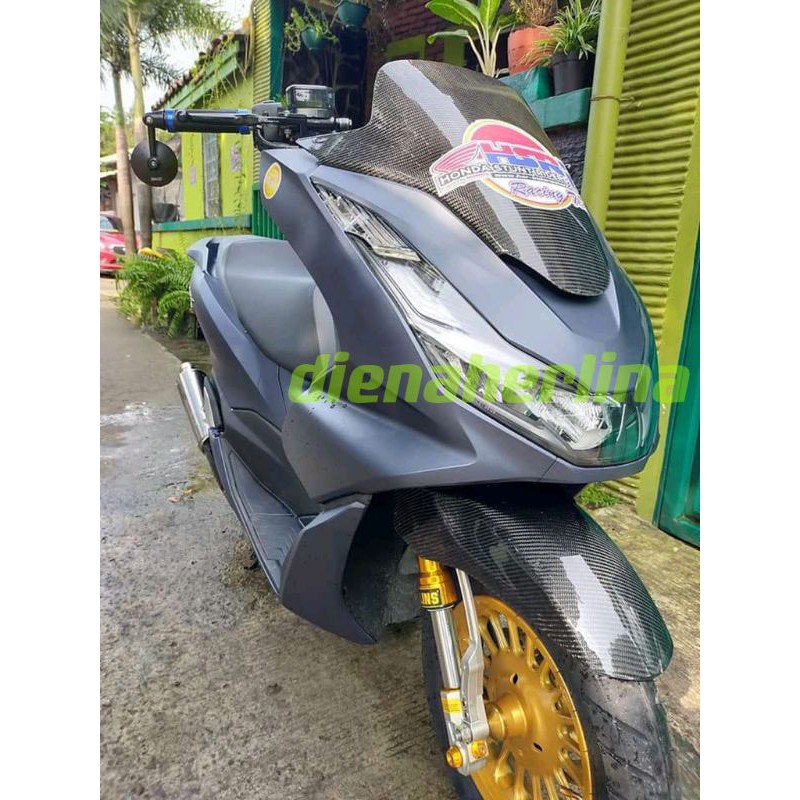 spakbor depan Honda PCX 160 kevlar cetak bukan lapiis.kevlar spakbor Honda PCX.spakbor depan PCX 160