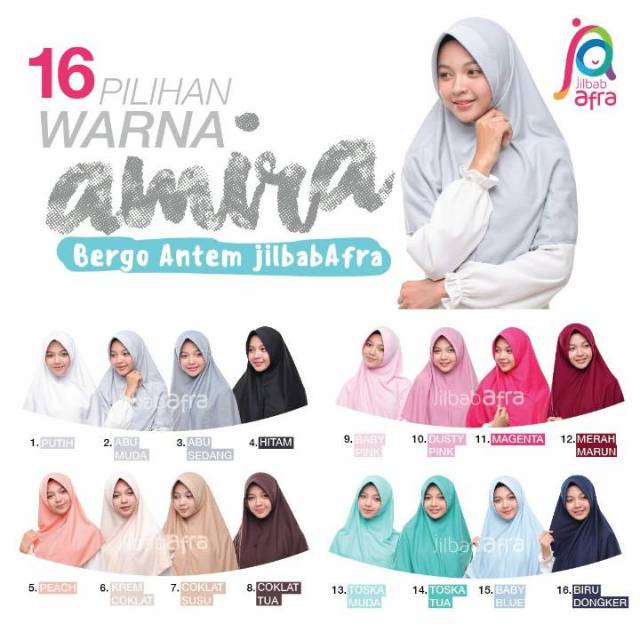 [Reseller]  Jilbab Afra Amira