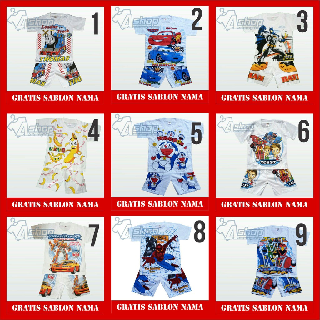 Promo Baju Anak Size S ( 2 ~ 3 tahun ) Satu transaksi 3 pcs