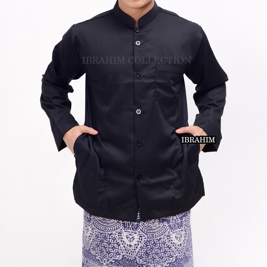 baju koko warna putih/koko pria dewasa/baju putih/lengan panjang/baju koko putih dewasa/katun toyobo