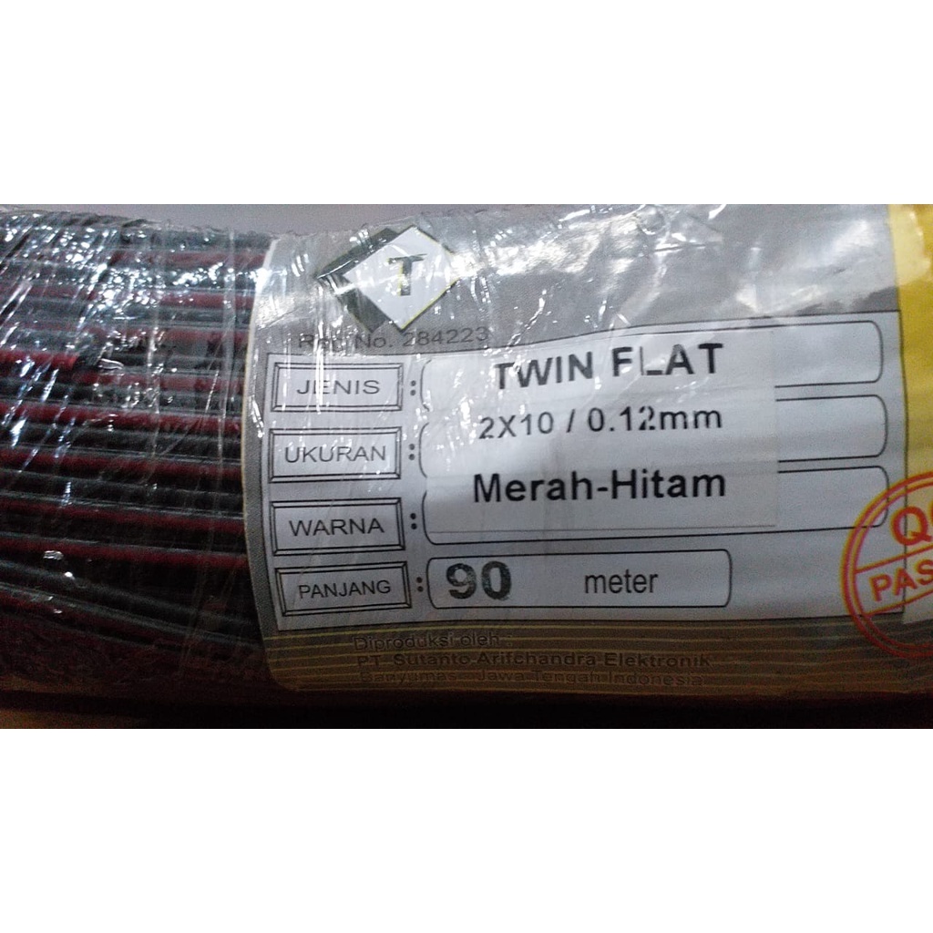 Kabel Listrik NYZ hitam merah 2x10 Kabel Audio Serabut Panjang 100m