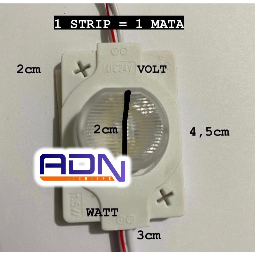 Lampu LED Modul 1.5 Watt 12 Volt / LED Module 1 Mata Jumbo 1.5W 12V by ADN.in