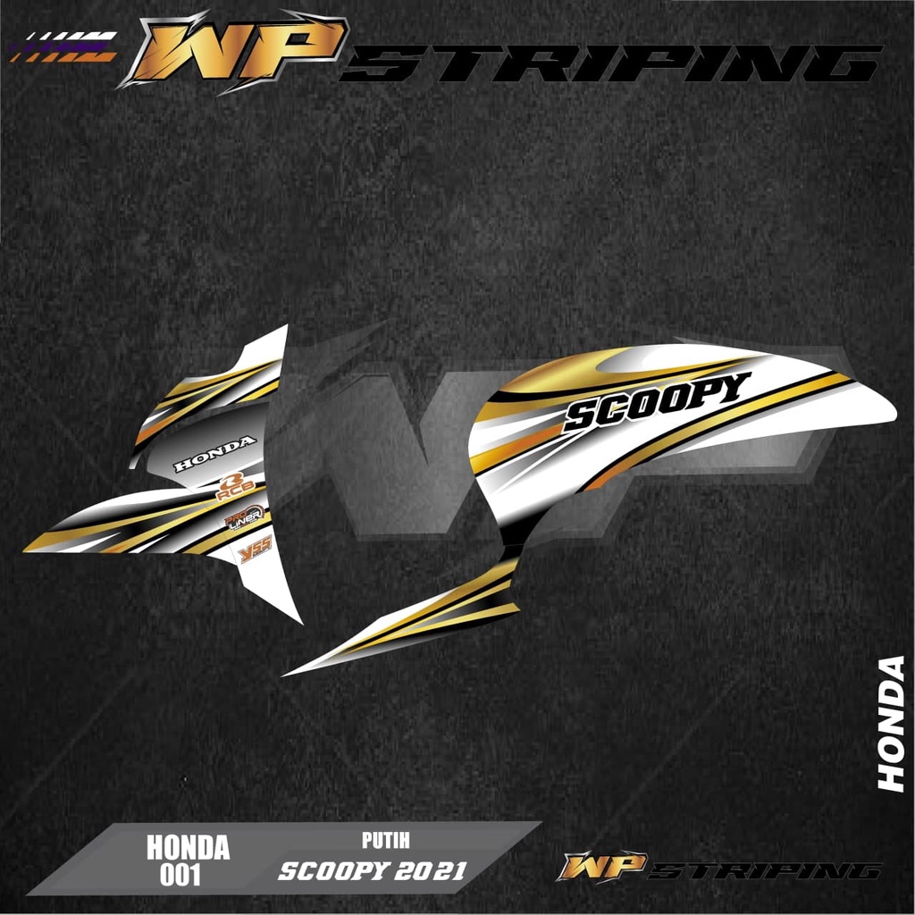 STIKER STRIPING SCOOPY NEW 2021 / STICKER VARIASI LIST SKOTLET MOTOR HONDA SCOOPY NEW 2021 / 001