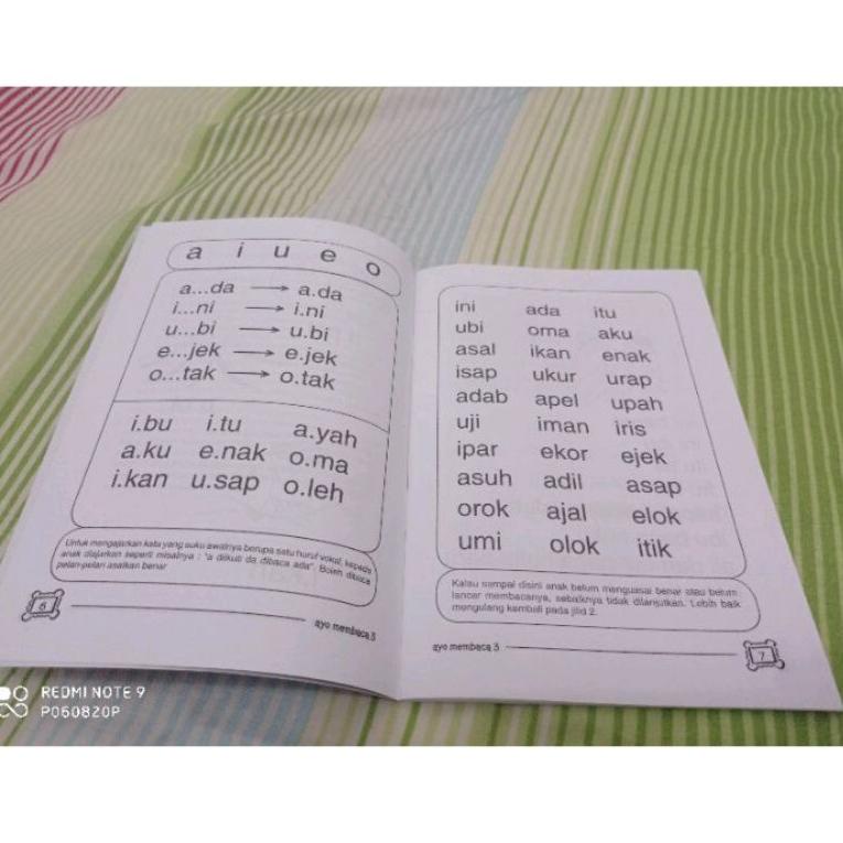 

(G3I8) ★ Ayo Membaca kertas hvs putih jilid 1 sampai 3 //Jual@produk