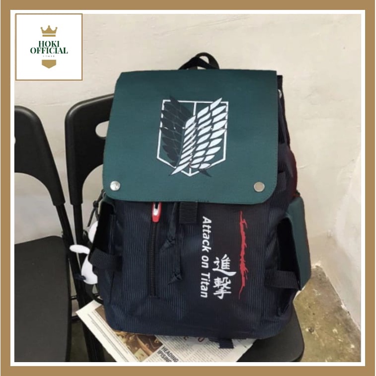 [COD] Anime Attack On Titan Tas AoT Ransel Bagpack Tas Sekolah Pria Stylish Korea Tas Wanita HokiOfficial