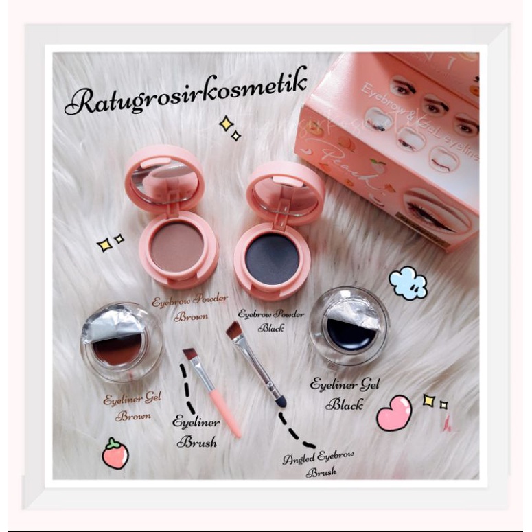 [PER PACK]EYEBROW &amp; EYELINER GEL 2IN1 PEACH KISS BEAUTY NO.89174-03