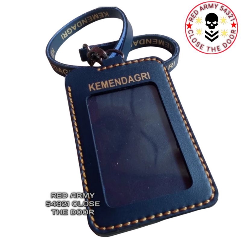 

Holder ID Card - Tali Lanyard Nametag Logo KEMENDAGRI Navy