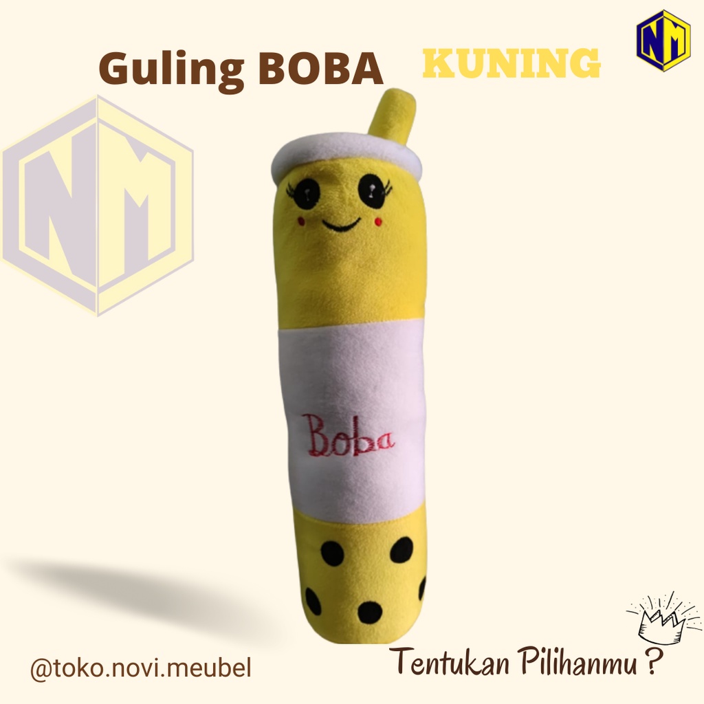 Guling Boneka Boba Milk Tea Kain Halus Tinggi 60cm Guling Boba Viral