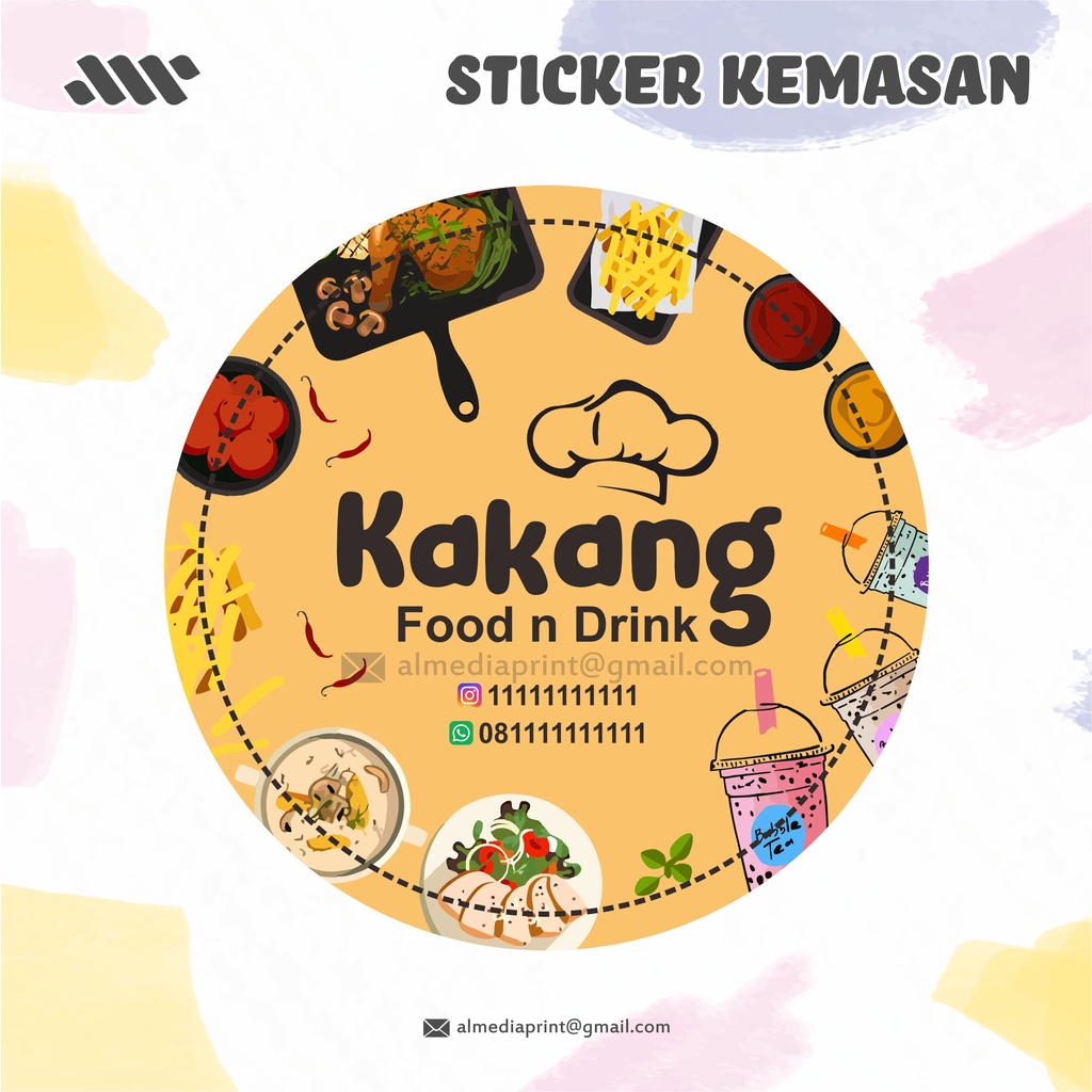 

(MINIMAL 100 PCS) STICKER KEMASAN