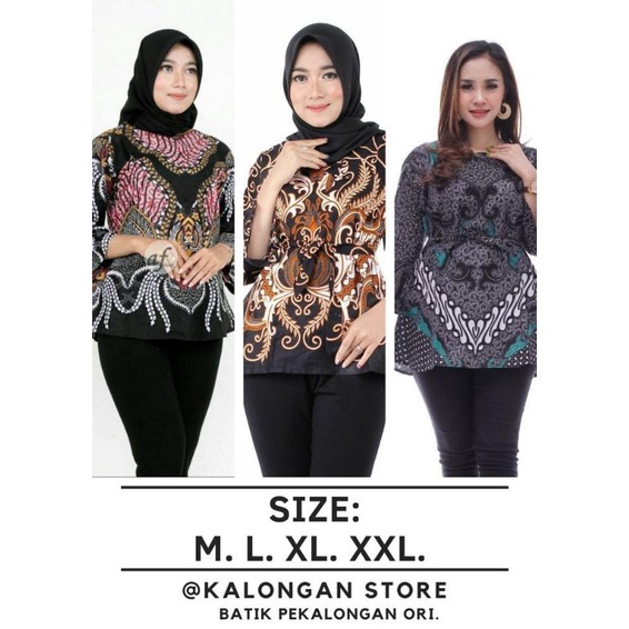 atasan batik wanita big size jumbo murah / blouse batik jumbo ld 120 / batik seragam keluarga / bati
