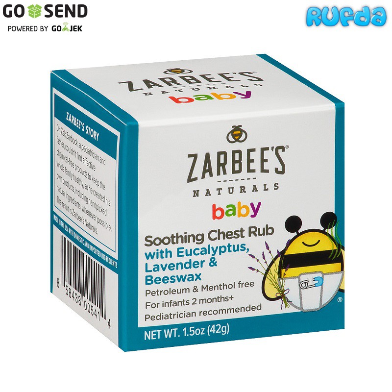 Zarbee’s Naturals Baby Soothing Chest Rub Balsam Bayi Aman Zarbees