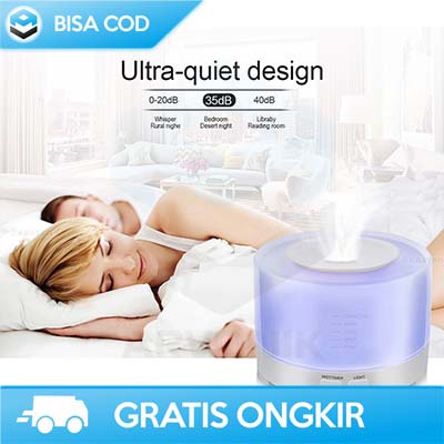 DIFFUSER AROMATHERAPY 500ml RGB 7 WARNA TAFFWARE WITH REMOTE CONTROL