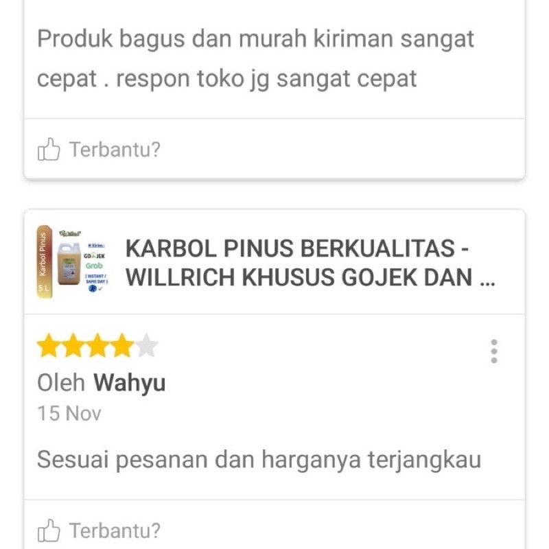 KARBOL CEMARA PREMIUM BERKUALITAS