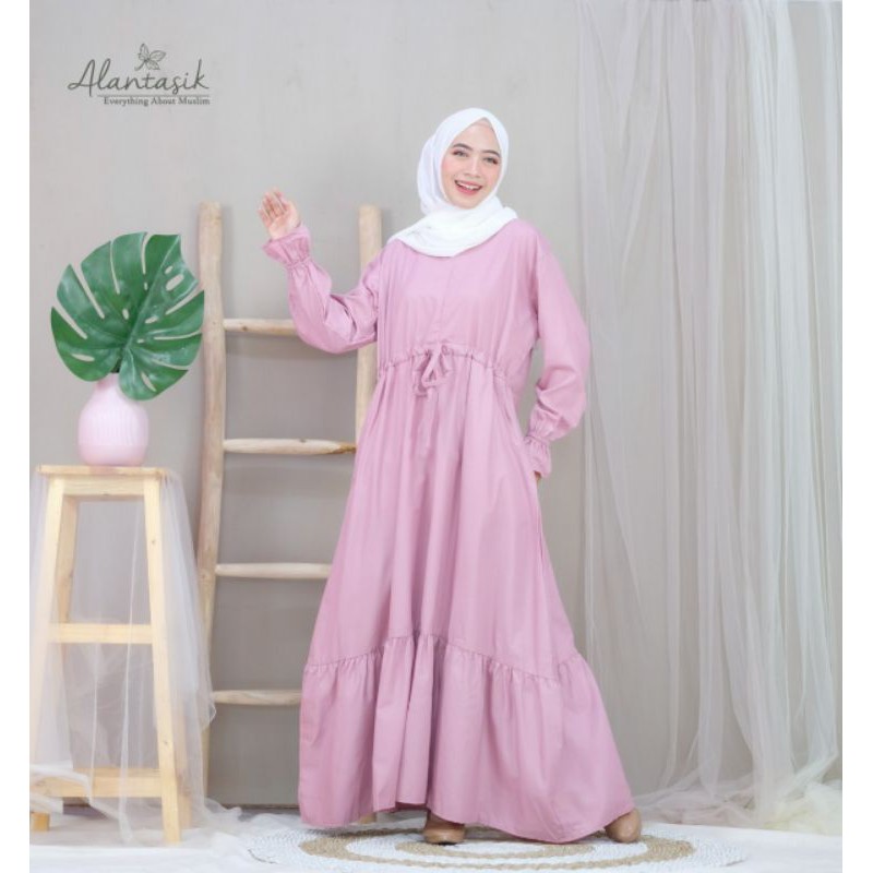 Alantasik - Original Gamis TOYOBO FODU Tebal Adem  SYARI JUMBO XL  R.12