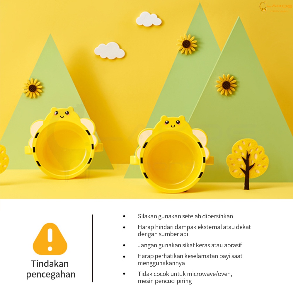 Lakoe mangkok piring makan anak Peralatan makan anak bayi BPA FREE