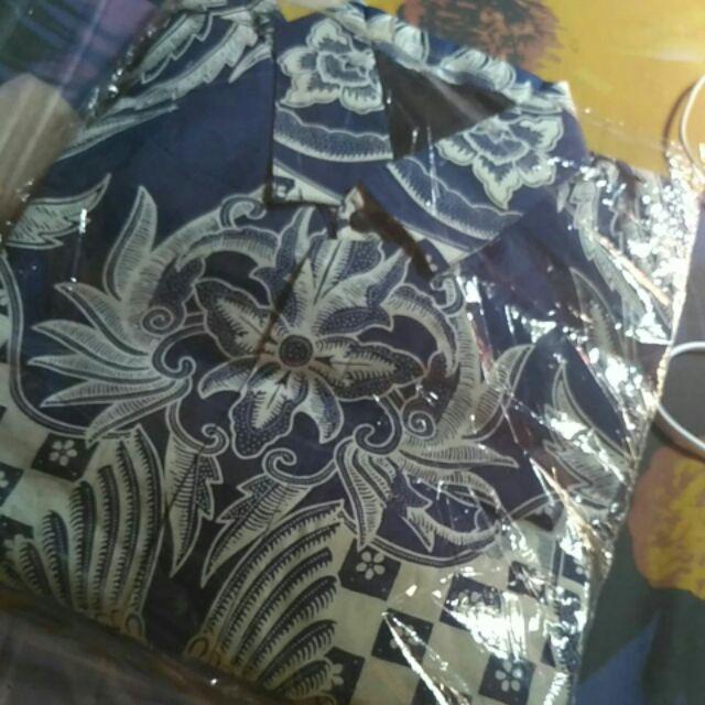 Japunta Blue #2 Kemeja Batik Pria Atasan Batik Baju Batik Pria Lengan Panjang Batik Modern By Anjani