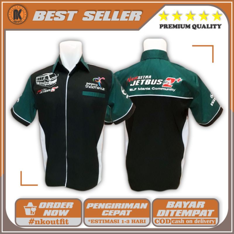 Kemeja New Setra Jetbus 2+ MC Elf Mania Community terbaru