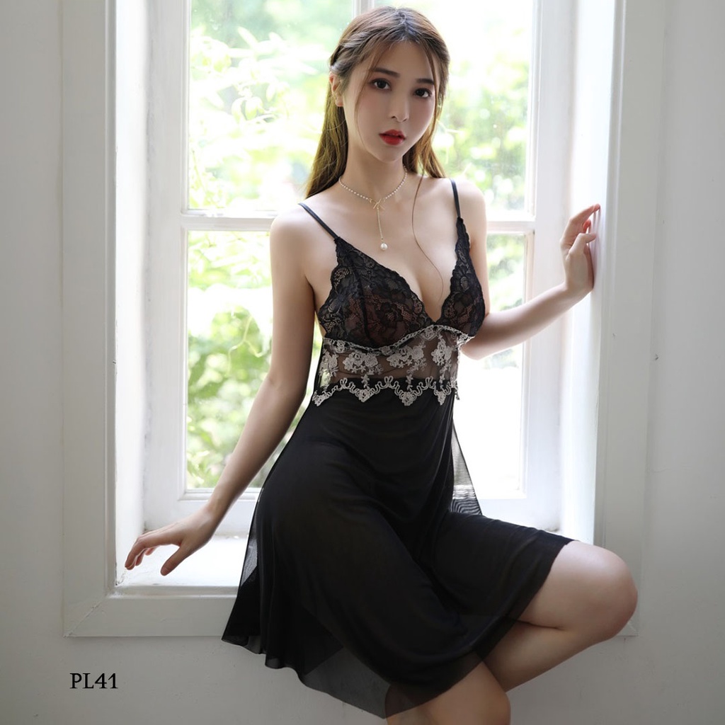 [SIAP KIRIM] PREMIUM DRESS LINGERIE SEXY MURAH IMPORT HITAM PL41