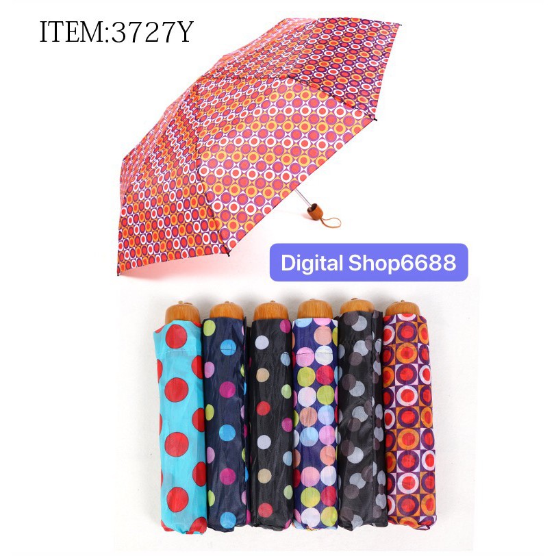 Payung Lipat 3d Motif Polkadot &3727y