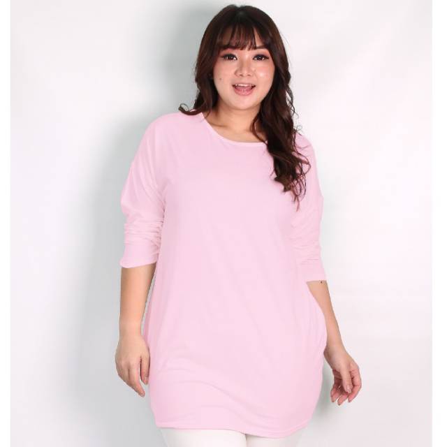 Kaos LD116 Basic Batwing Jumbo Lengan Panjang XXL XXXL 20