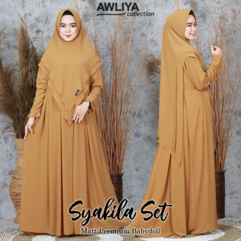 GAMIS SYAR'I SYAKILA SET/GAMIS TERBARU/GAMIS BUSUI/GAMIS SET/GAMIS POLOS