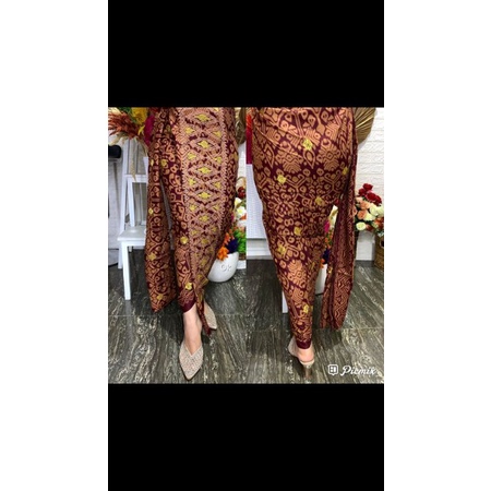 Kamen Lembaran katun Bordir endek