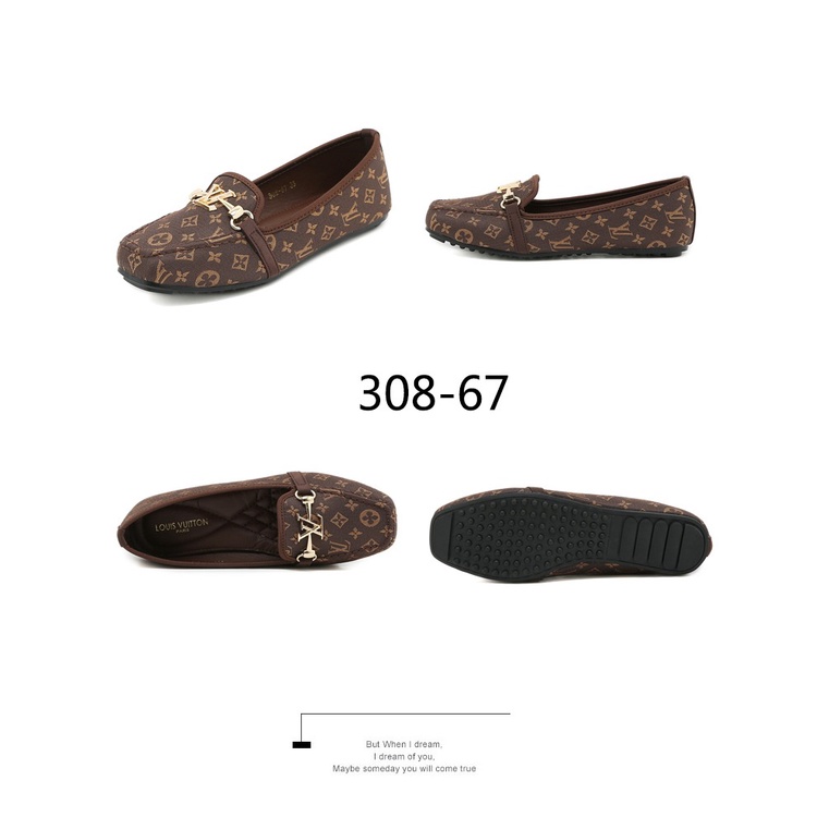 Canvas Logo Flat Shoes #308-67