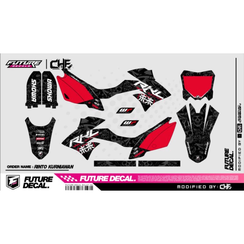 DECAL KLX BF / D TREKER GLOSY