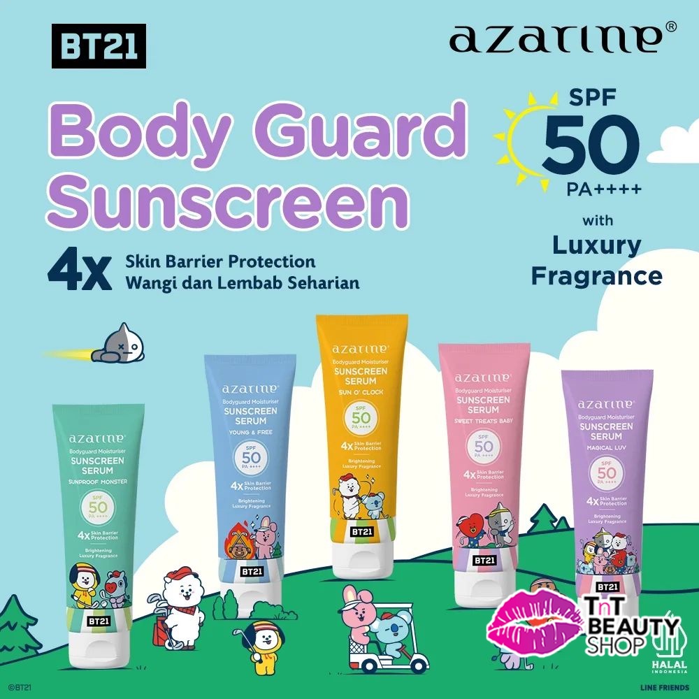 Jual Azarine x BT21 Body Guard Moisturizer Sunscreen Serum 100ml SPF 50