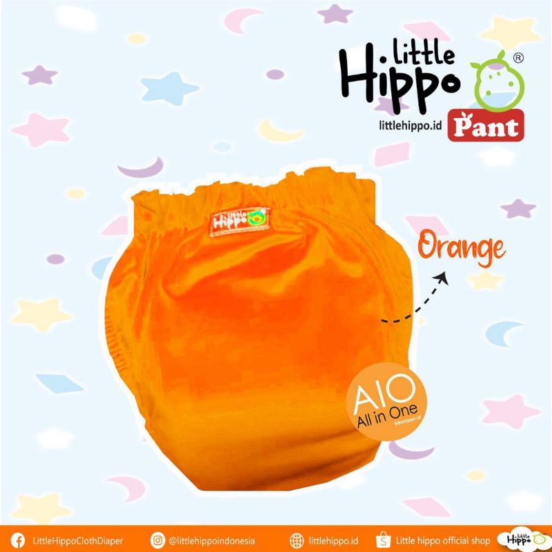 Clodi Pant Little Hippo / Pampers Cuci Ulang / Popok Bayi