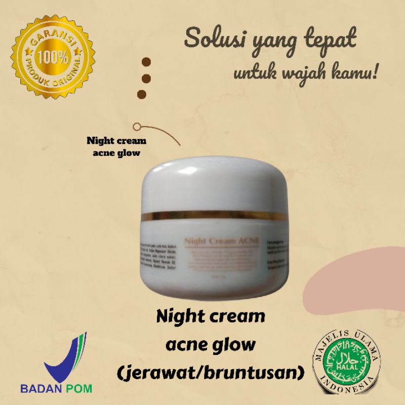Night cream Acne glow ms she skincare