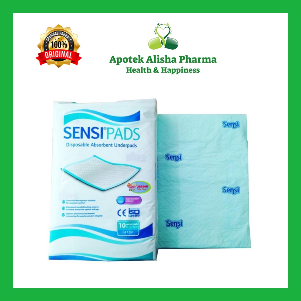 SENSIPADS ALAS POPOK isi 10 Pcs - SENSI UNDERPAD / Alas Popok Sensi / Sensi Alas Popok